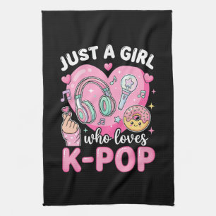 Nur ein Mädchen das K-Pop liebt Geschirrtuch