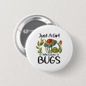 Nur ein Mädchen, das Käfer liebt Button (Vorne & Hinten)
