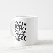 Nur ein Mädchen, das Kaffee Liebe Kaffeetasse (Vorderseite Links)