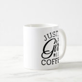Nur ein Mädchen, das Kaffee Liebe Kaffeetasse (VorderseiteRechts)