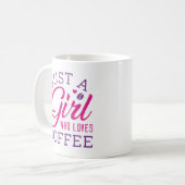 Nur ein Mädchen, das Kaffee Liebe Kaffeetasse (Vorderseite Links)