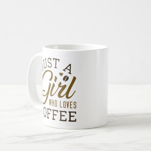 Nur ein Mädchen, das Kaffee Liebe Kaffeetasse (Vorderseite Links)