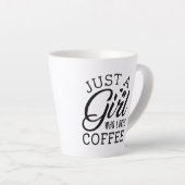 Nur ein Mädchen, das Kaffee Liebe Milchtasse (Rechte Ecke)
