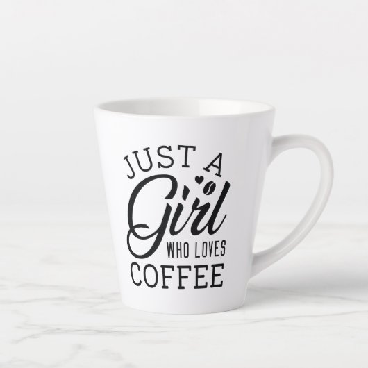 Nur ein Mädchen, das Kaffee Liebe Milchtasse (Rechts)