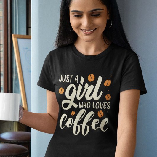Nur ein Mädchen, das Kaffee Liebe T-Shirt