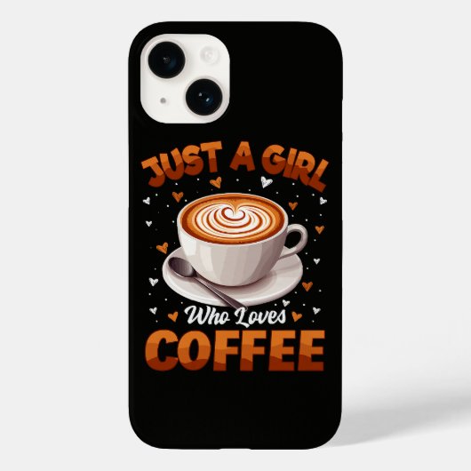 Nur ein Mädchen, das Kaffee liebt Case-Mate iPhone Hülle (Rückseite)