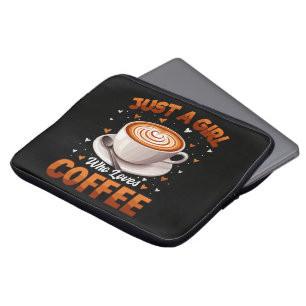 Nur ein Mädchen, das Kaffee liebt Laptopschutzhülle