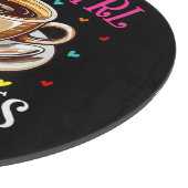 Nur ein Mädchen, das Kaffee liebt Schneidebrett (Ecke)