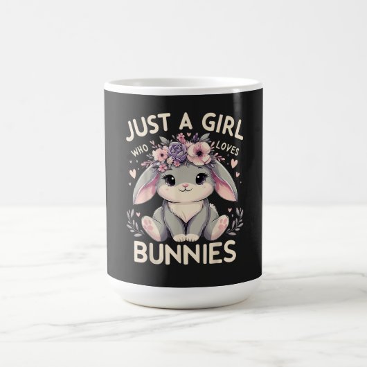 Nur ein Mädchen, das Kaninchen liebt Kaffeetasse (Mittel)