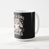 Nur ein Mädchen, das Kaninchen liebt Kaffeetasse (VorderseiteRechts)