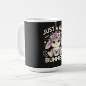 Nur ein Mädchen, das Kaninchen liebt Kaffeetasse (Vorderseite Links)