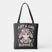 Nur ein Mädchen, das Kaninchen liebt Tasche (Rückseite)