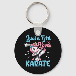 Nur ein Mädchen, das Karate Taekwondo Einhorn lieb Schlüsselanhänger