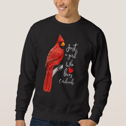 Nur ein Mädchen, das Kardinal Liebe  Cardina Sweatshirt (Vorderseite)