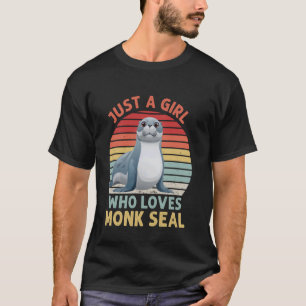 Nur ein Mädchen, das karibische Mönch Siegel Tier  T-Shirt