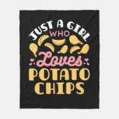 Nur ein Mädchen, das Kartoffelchips Liebe Fleecedecke (Vorderseite)