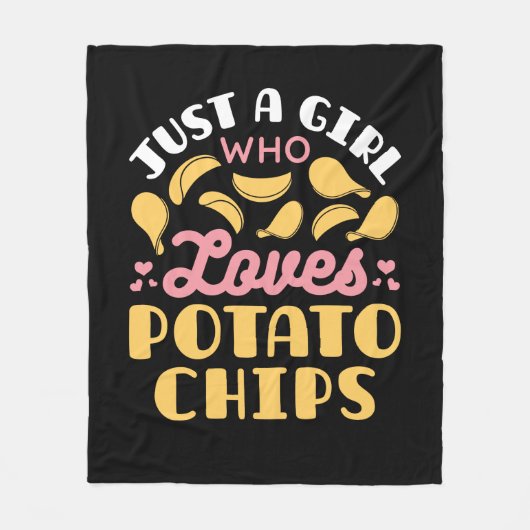 Nur ein Mädchen, das Kartoffelchips Liebe Fleecedecke (Vorderseite)