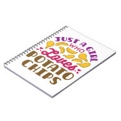 Nur ein Mädchen, das Kartoffelchips Lieben Snack F Notizblock (Linke Seite)