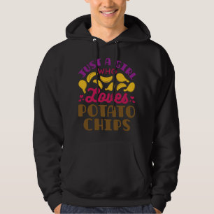 Nur ein Mädchen, das Kartoffelchips Liebt Snack Fo Hoodie