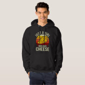Nur ein Mädchen, das Käse Lieben! Käse Feinschmeck Hoodie (Vorne ganz)