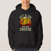 Nur ein Mädchen, das Käse Lieben! Käse Feinschmeck Hoodie (Vorderseite)