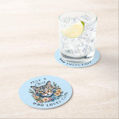 Nur ein Mädchen, das Katzen Liebe Runder Pappuntersetzer (Vor Ort)