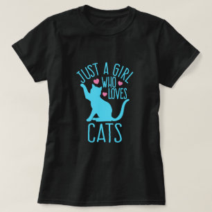Nur ein Mädchen, das Katzen Liebe T-Shirt