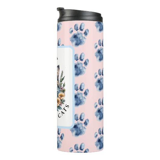 Nur ein Mädchen, das Katzen Liebe Thermosbecher (Nach rechts gedreht)