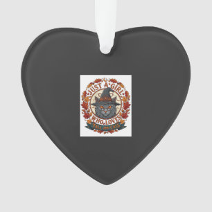 Nur ein Mädchen, das Katzen liebt, Halloween Hexe  Ornament