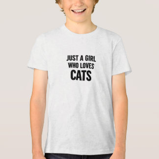 Nur ein Mädchen, das Katzen liebt – Minimal Liebe Tri-Blend Shirt