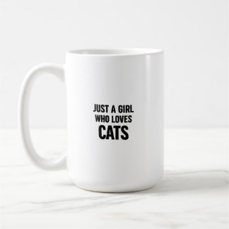 Nur ein Mädchen, das Katzen liebt – Süßes minimali Kaffeetasse