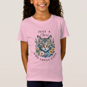 Nur ein Mädchen, das Katzen liebt T-Shirt