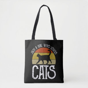 Nur ein Mädchen, das Katzen liebt Tasche