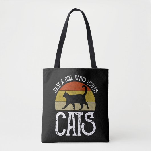Nur ein Mädchen, das Katzen liebt Tasche (Vorderseite)