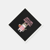 Nur ein Mädchen, das Katzen und Basketball Liebe Serviette (Ecke)