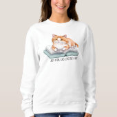 Nur ein Mädchen, das Katzen und Bücher Lieben, Ing Sweatshirt (Vorderseite)