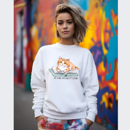 Nur ein Mädchen, das Katzen und Bücher Lieben, Ing Sweatshirt
