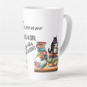 Nur ein Mädchen, das Katzen und Bücher mag Milchtasse (Rechte Ecke)