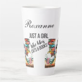 Nur ein Mädchen, das Katzen und Bücher mag Milchtasse (Vorderseite)