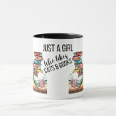 Nur ein Mädchen, das Katzen und Bücher mag Tasse (Zentrum)