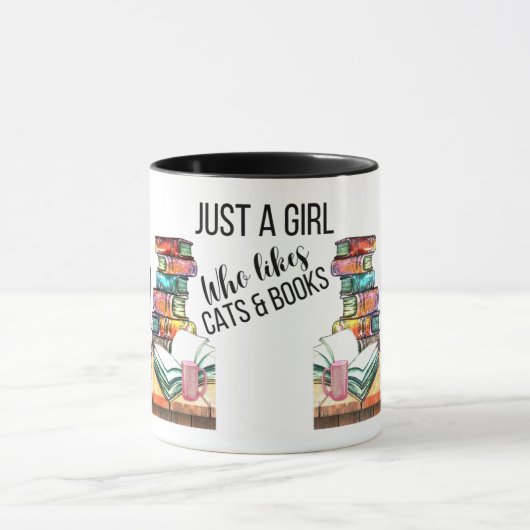 Nur ein Mädchen, das Katzen und Bücher mag Tasse (Zentrum)