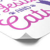 Nur ein Mädchen, das Katzen und ein frisches Tier Poster (Ecke)