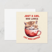 Nur ein Mädchen, das Katzen und Kaffee Liebe (2) (Vorne/Hinten)