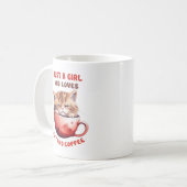 Nur ein Mädchen, das Katzen und Kaffee Liebe (2) Kaffeetasse (Vorderseite Links)