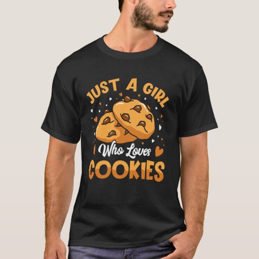 Nur Ein Mädchen Das Kekse Liebt T-Shirt (Vorderseite)