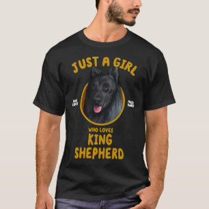 Nur ein Mädchen, das King Shepherd Dog Lieben T-Shirt