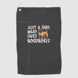 Nur ein Mädchen, das klassische Boerboels-T-Shirts Golfhandtuch