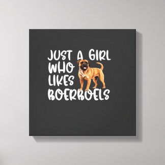 Nur ein Mädchen, das klassische Boerboels-T-Shirts Leinwanddruck