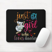 Nur ein Mädchen, das Koala-Bär-Vater-Mutter-Junge- Mousepad (Mit Mouse)