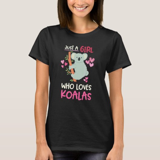 Nur ein Mädchen, das Koala Liebe T-Shirt (Vorderseite)